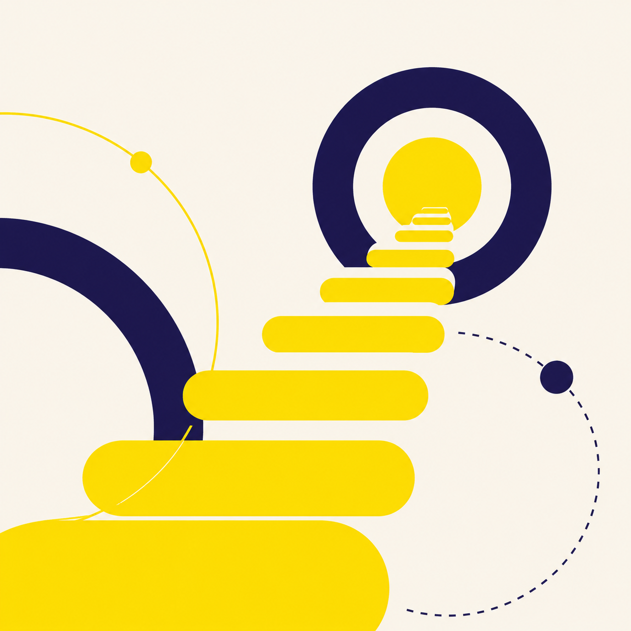 A clear stepped path moving towards a strategic target