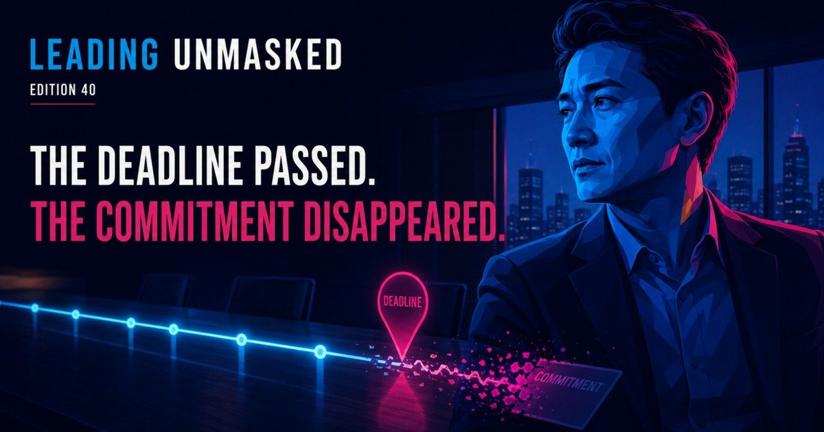 Leading Unmasked, Edition 40: The deadline passed. What happened next?